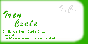 iren csele business card